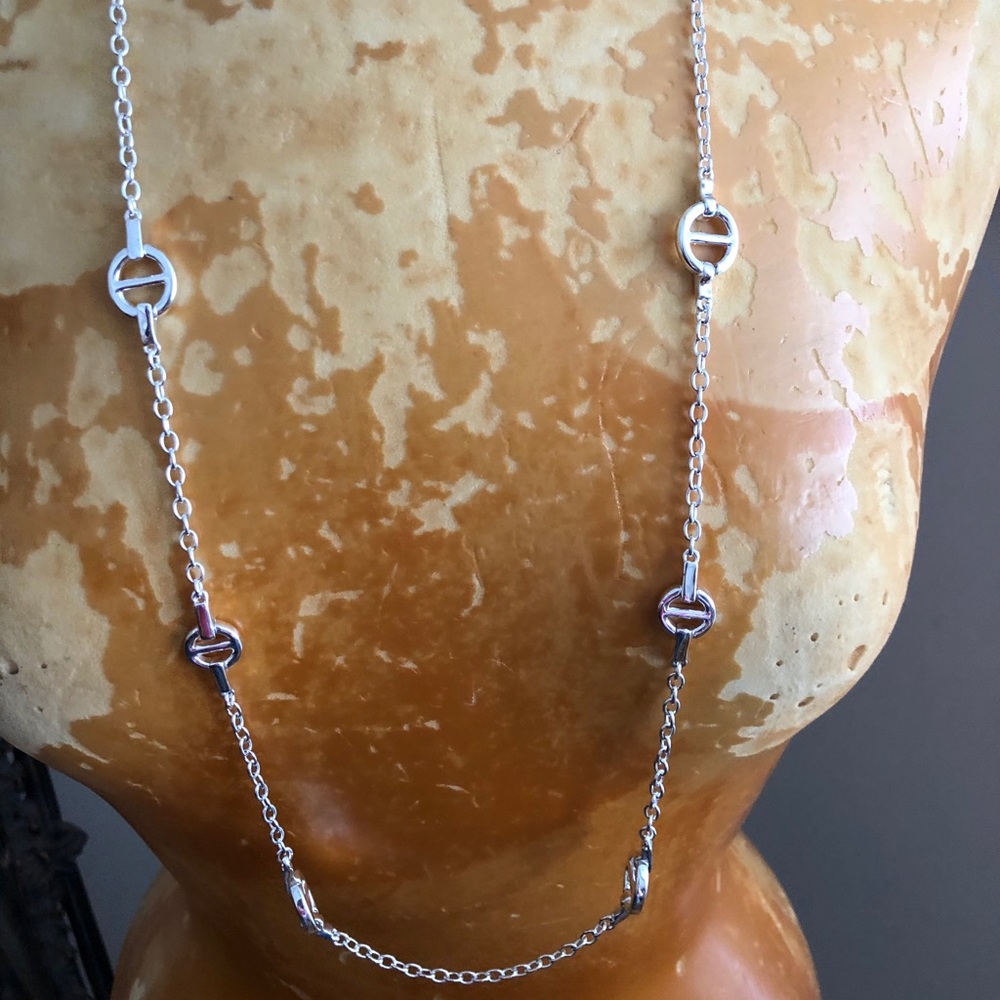 Silvertone Layering Necklace - image 1